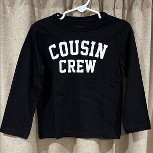 NWT Black Cousin Crew Kids Shirt